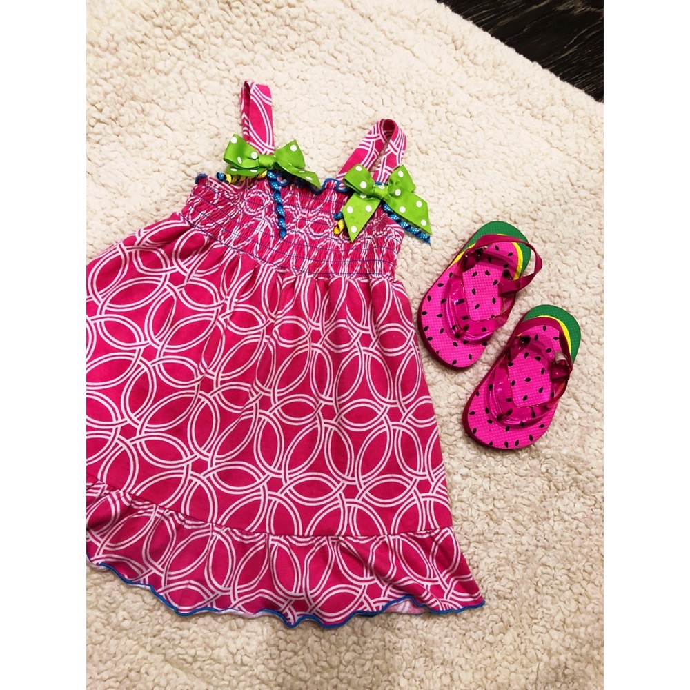 (Bundle)Baby/Toddler Girl Dress with Sandals 18mo